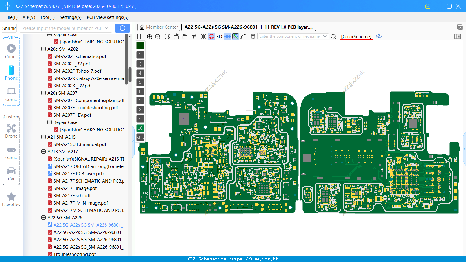 Samsung A22 5G-A22s 5G SM-A226-96801_1_11 REV1.0 PCB Layer